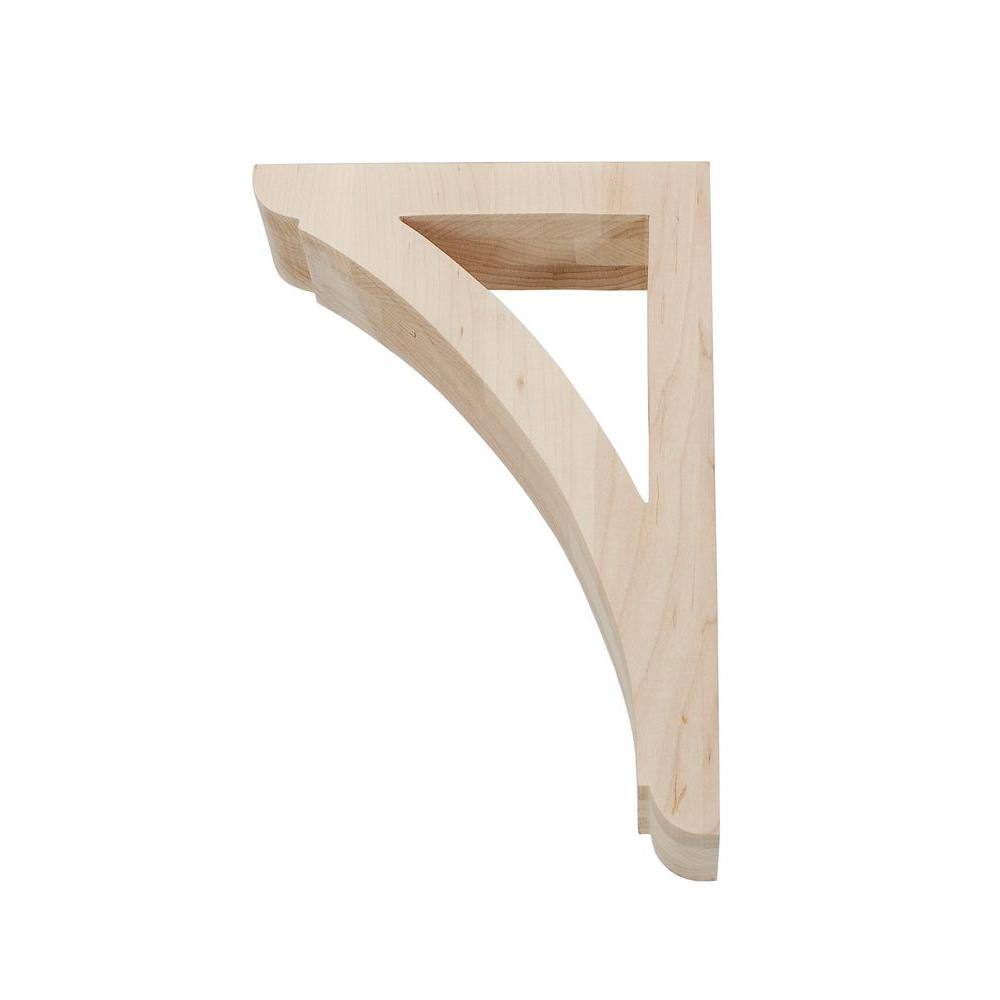 10 in Unfinished Solid Hard Maple Traditional Wood Corbel