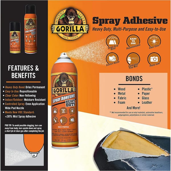 GOR 6301502 Gorilla Glue Gorilla Spray Adhesive