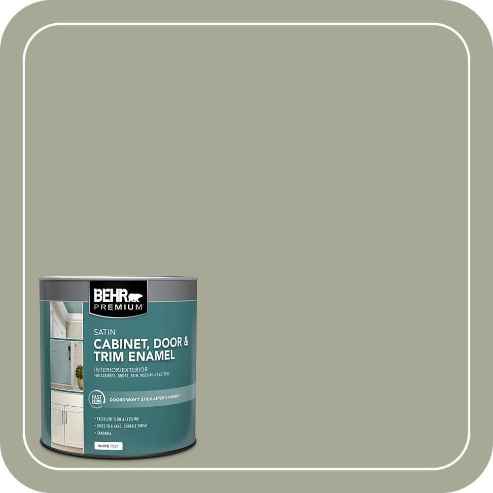 BEHR PREMIUM 1 qt. #PPU10-16 Simply Sage Satin Enamel Interior