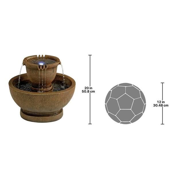Design Toscano Richardson Oval Urns Cascading Large Stone