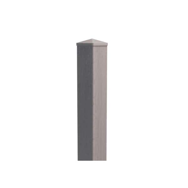 5 x 5 x 94 in. Composite Commercial Grade Post with Post Cap-Designed for Hanging NC Gates-Slate Grey