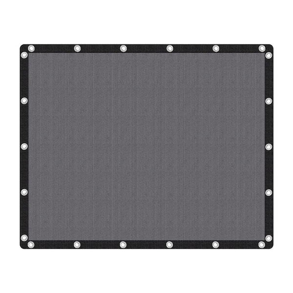 Angel Sar 8 ft. x 10 ft. 90% Fabric Shade Sun Shade Cloth Privacy Screen with Reinforced Grommets for Patio Garden, Dark Grey