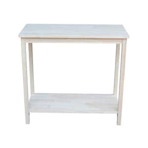 Portman 31 in. Unfinished Wood Rectangle Console Table