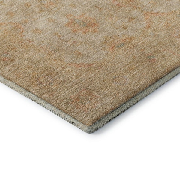 Mayfield Premium Machine Washable Abstract AMF1643 Beige 8 ft. x 10 ft. Area Rug