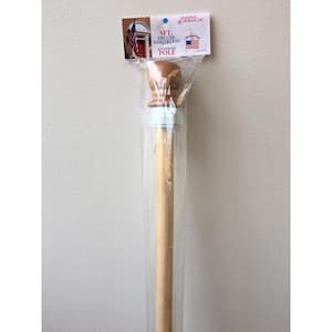 5 ft. Hardwood 1 in. Wooden Pole with Anti Furling Ring