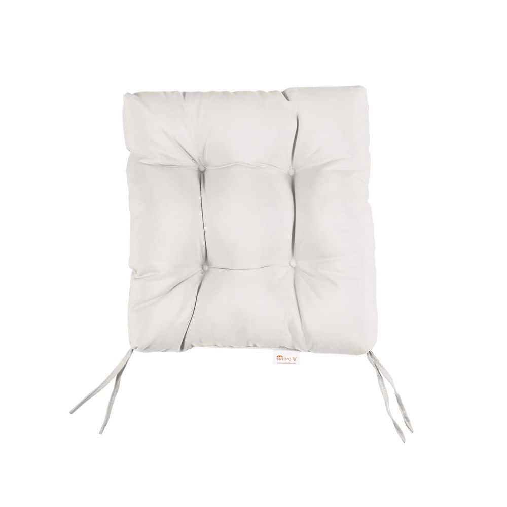 Sunbrella Canvas Natural Square Tufted Outdoor Seat Cushion