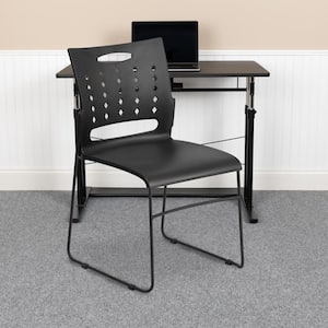 Plastic Stackable Chair in Black