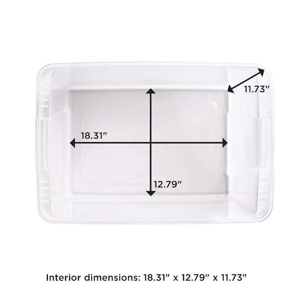 HOMZ Snaplock 56-Qt. Clear Storage Container with Gray Lid (2-Pack