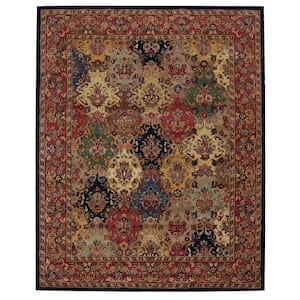 India House Multicolor 8 ft. x 11 ft.   Vintage Persian Geometric Area Rug
