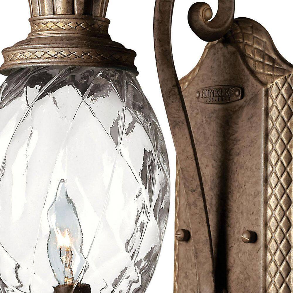 Pearl Bronze 1-Light Wall Sconce with Clear Optic Shade