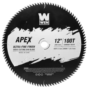 Apex 12 in. 100-Tooth Carbide-Tipped Ultra-Fine-Finish Industrial-Grade Woodworking Saw Blade with Cool-Cut Coating