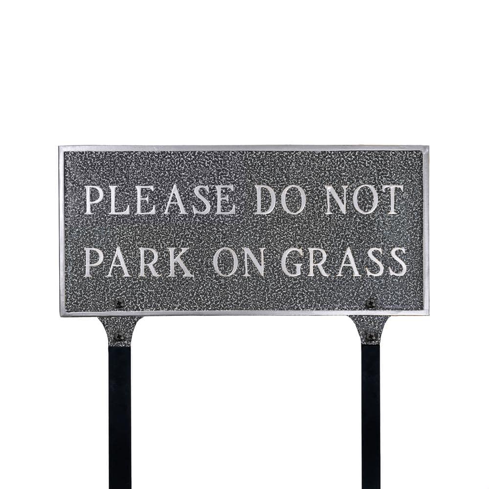 Please Do Not Park On Grass Standard Rectangle Statement Plaque with Lawn Stakes-Swedish Iron price history on PriceWatchPro