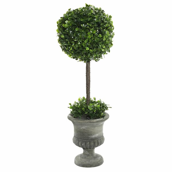 Vickerman 21 in. Artificial Green Boxwood Topiary Plant