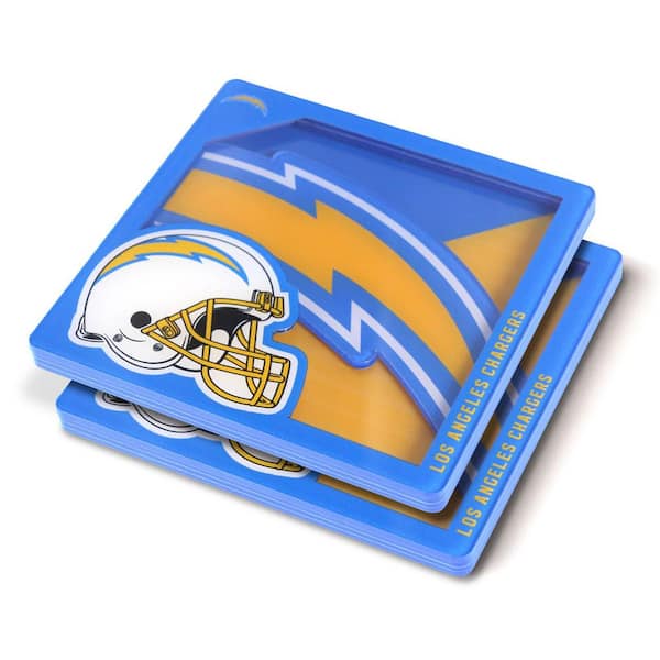 YouTheFan NFL Los Angeles Chargers 3D Logo Series Multi-Colored Coasters
