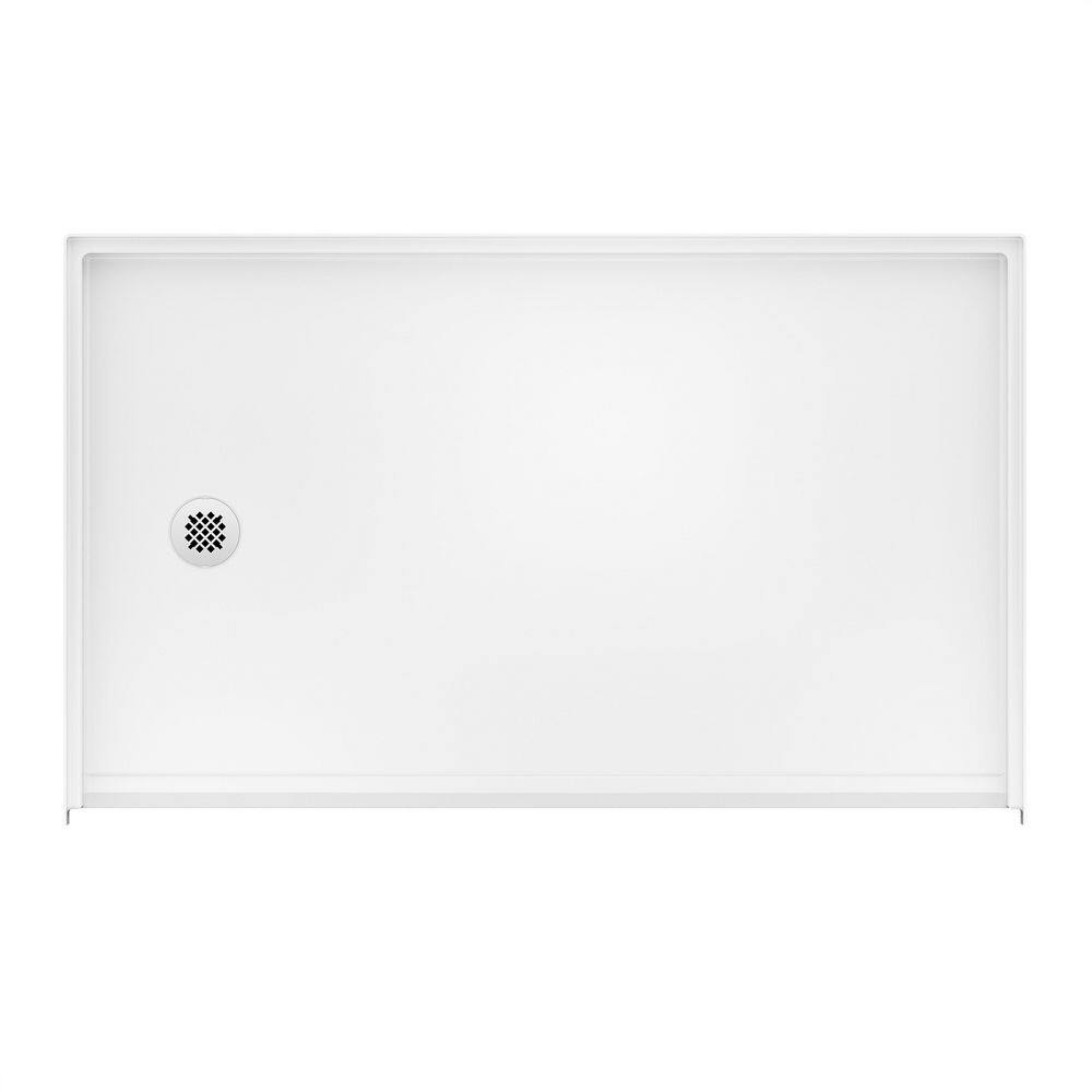 Accessible Living 60 in. L x 37 in. W Alcove Shower Pan Base with Left Drain in White price history on PriceWatchPro