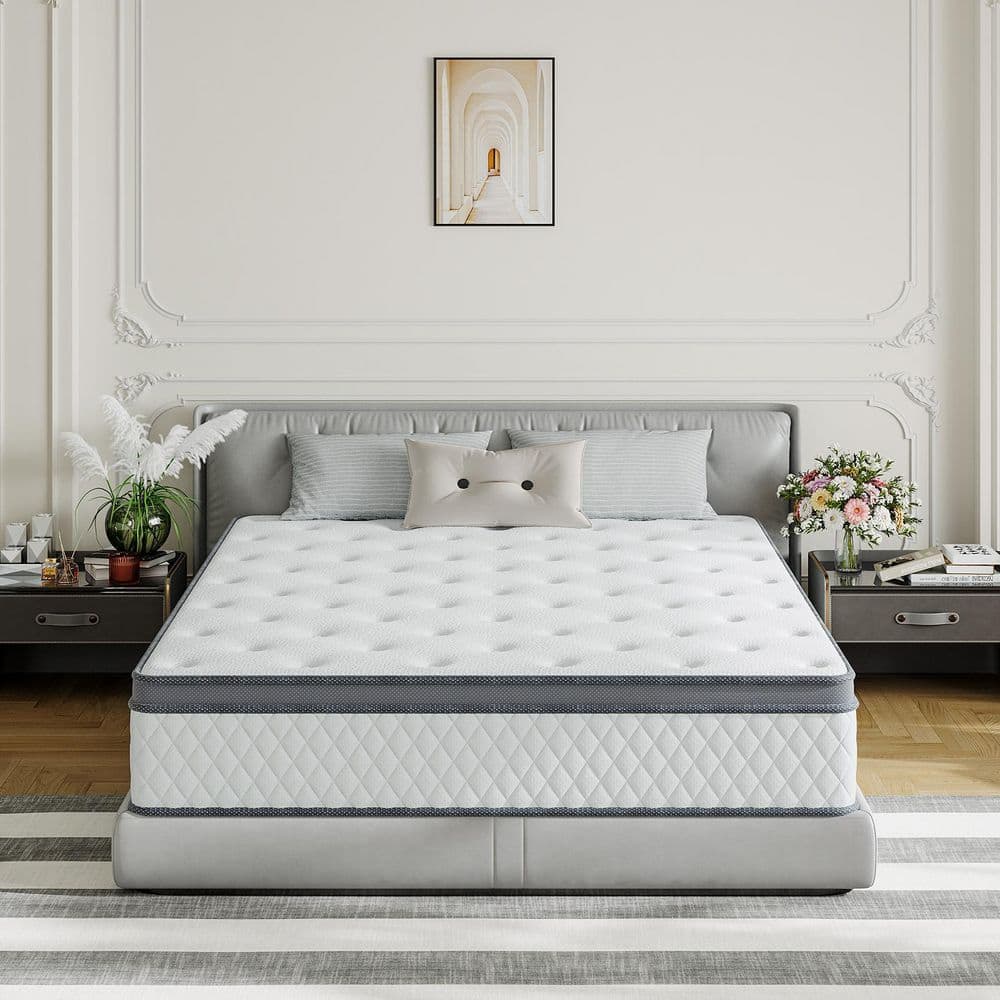 Babo Care KING Size Medium Firm Comfort Hybrid Memory Foam Tight Top 10in. Breathable and Cooling Mattress