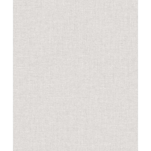 Seabrook Designs 57.5 sq. ft. Modern Grey Abington Faux Linen Nonwoven Paper Unpasted Wallpaper Roll