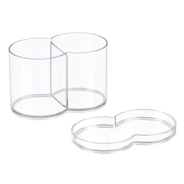 iDesign Clarity Stacking Dual Canister Clear Recycled Plastic