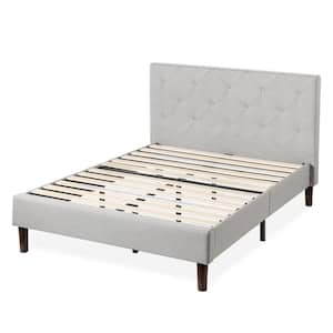 Shalini Light Grey Upholstered Full Platform Bed Frame
