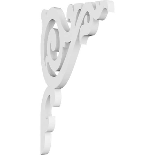 Ekena Millwork 5/8 in. W X 10 in. H X 6 in. D PVC Baile Bracket
