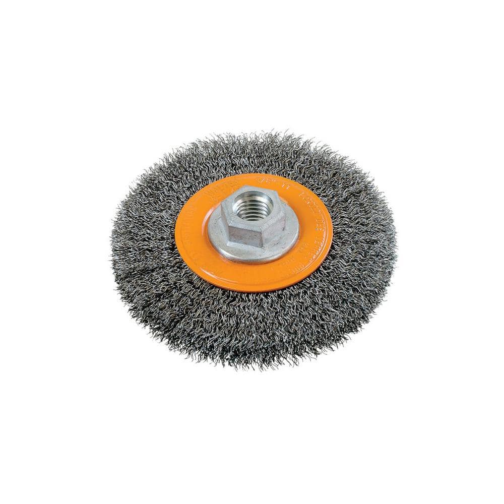 WALTER SURFACE TECHNOLOGIES 4.5 in. Crimped Wire Wheel Brushes 5/8-11 in. Arbor