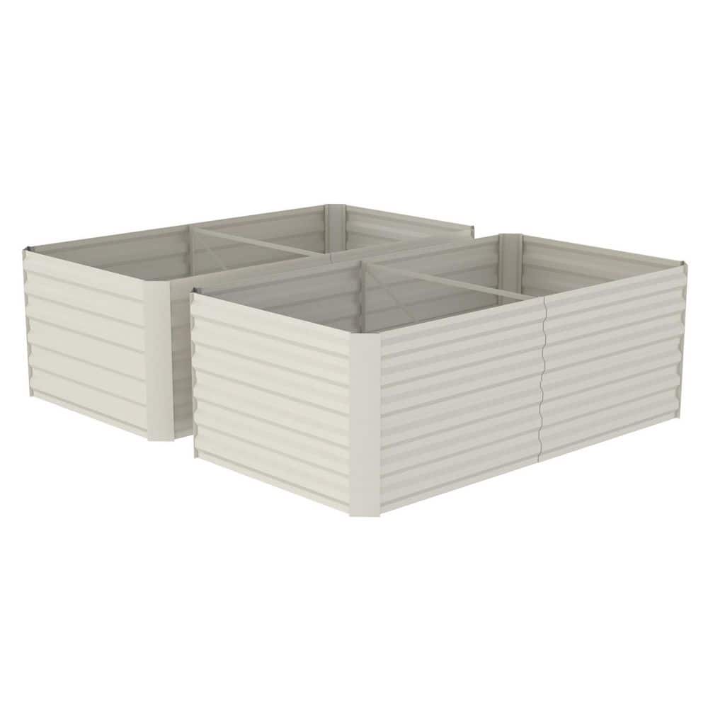71 in. x 35.5 in. x 23.6 in. Outdoor Rectangular Galvanized Steel Raised Garden Bed in Beige (2 Count) price history on PriceWatchPro