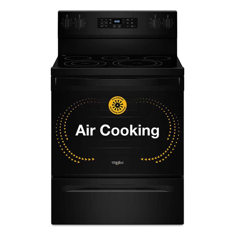 30 in. 5-Element Freestanding Electric Range in Black with Air Cooking Technology price history on PriceWatchPro