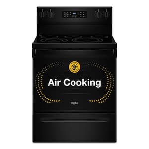 30 in. 5-Element Freestanding Electric Range in Black with Air Cooking Technology
