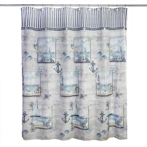Sea Drift Fabric Shower Curtain, 72 in., Multi