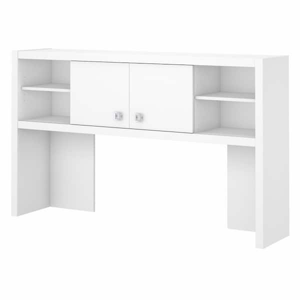Bush Furniture Echo Pure White Computer Desk Hutch