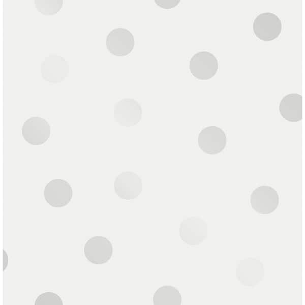 Fine Decor Silver Cece Starlight Spots Wallpaper Sample
