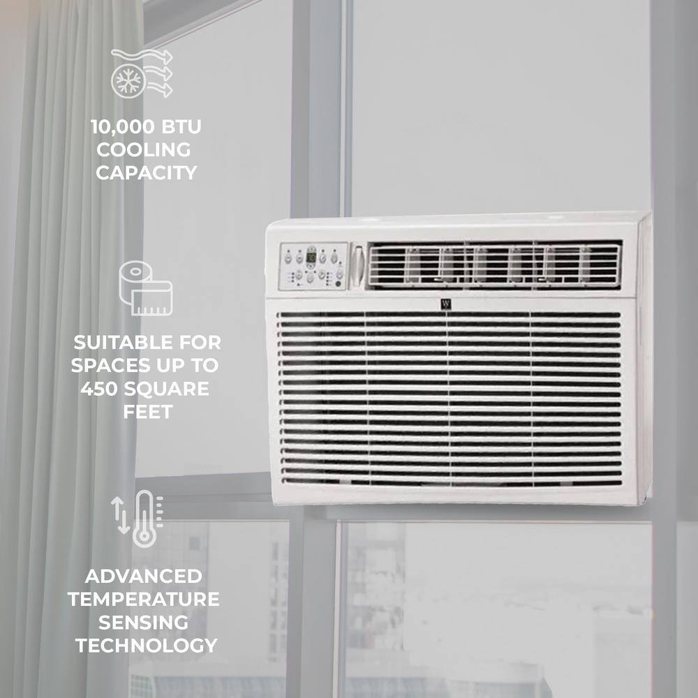 HomePointe 10,000 BTU White Window Air Conditioner with Remote