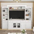 KINO - 福ちゃん★kinoテレビキャビネット White TV Cabinet Colton 3-in-1 TV Console | Costco