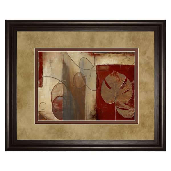 Classy Art 34 in. x 40 in. "Inspiration In Crimson" by Patricia Pinto Framed Printed Wall Art