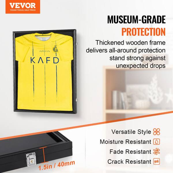 Marco Para Exhibir Camisetas - Madera Y Acrílico, 33x33 Cm, Protección UV, Ideal Para Coleccionables
