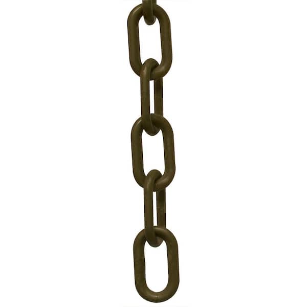 3 in. (#10 mm to 76 mm) x 25 ft. Plastic Chain in Khaki Gold