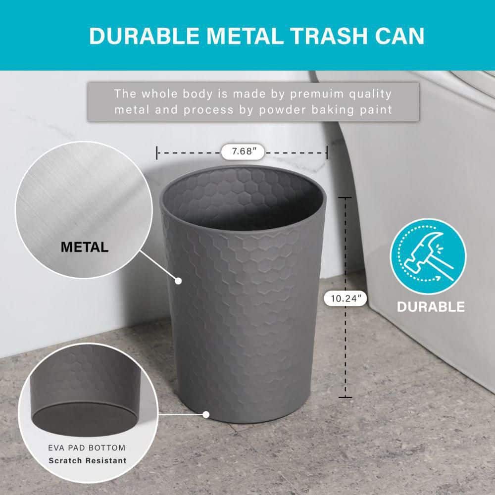 Dracelo 6-Piece Gray Resin Bathroom Accessory Set