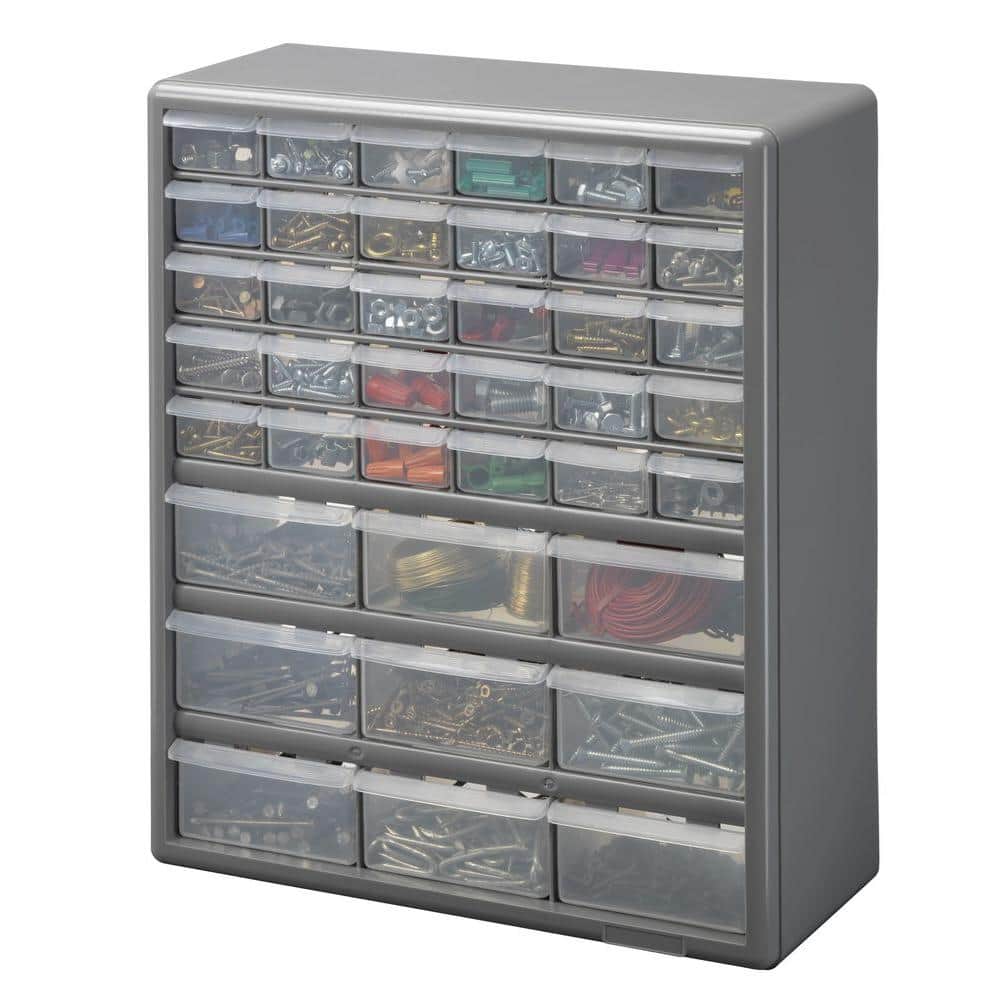 Nut And Bolt Stora Cabinet Small Parts Bin Drawer Organizer Box Black 