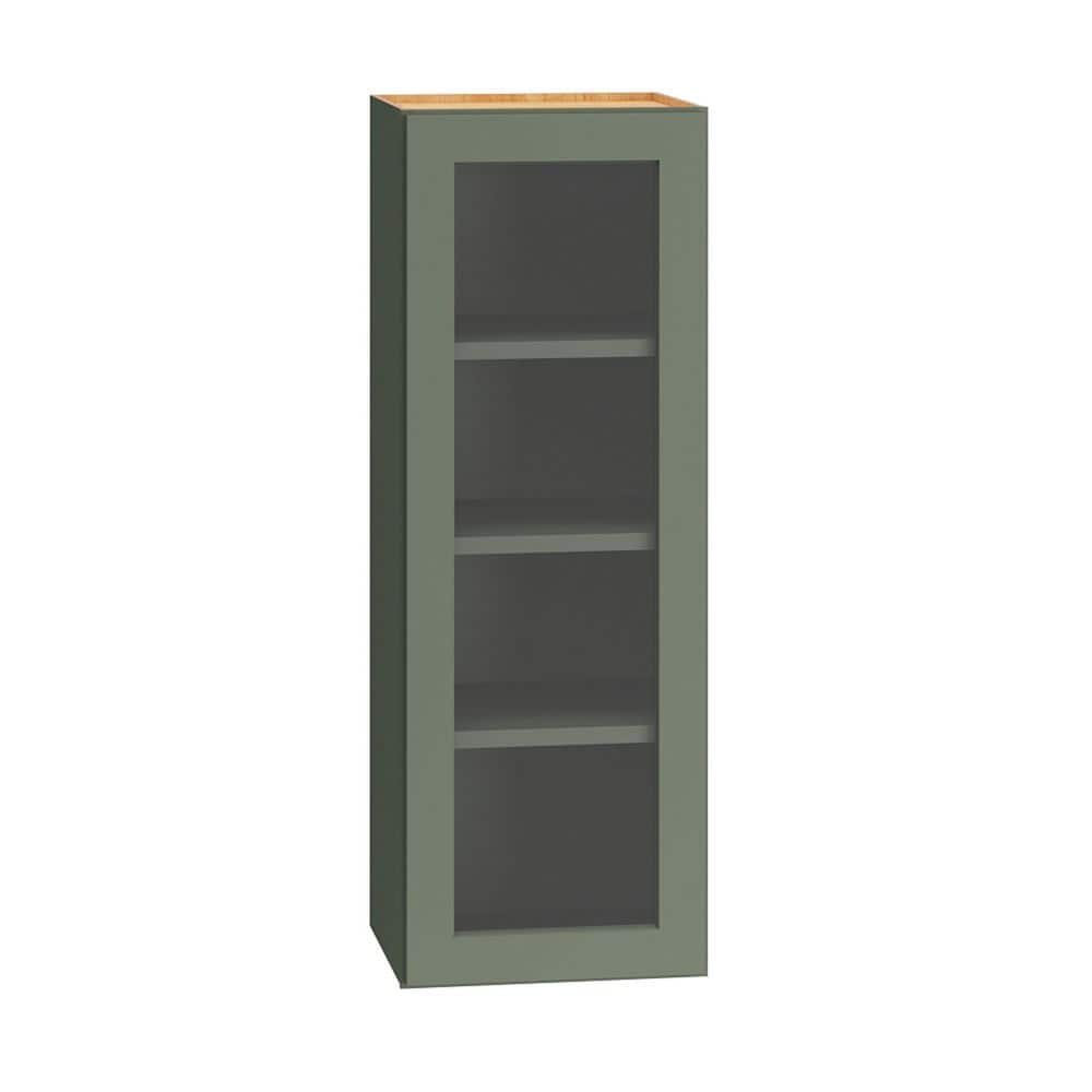 QuickShip Cottage 15 in. W x 12 in. D x 42 in. H Assembled Plywood Cut for Glass Specialty Wall Cabinet in Conifer price history on PriceWatchPro
