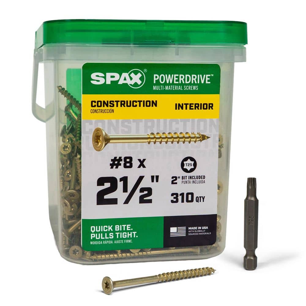 SPAX #8 x 2-1/2 in. PowerDrive Interior T25 T-Star Flat Head