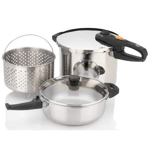 Duo 5-Piece Stainless Steel Stovetop Combi Pressure Cooker Set