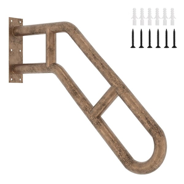 27 in. U-shaped Wall Mounted Stair Railing, Antique (1-Pack)