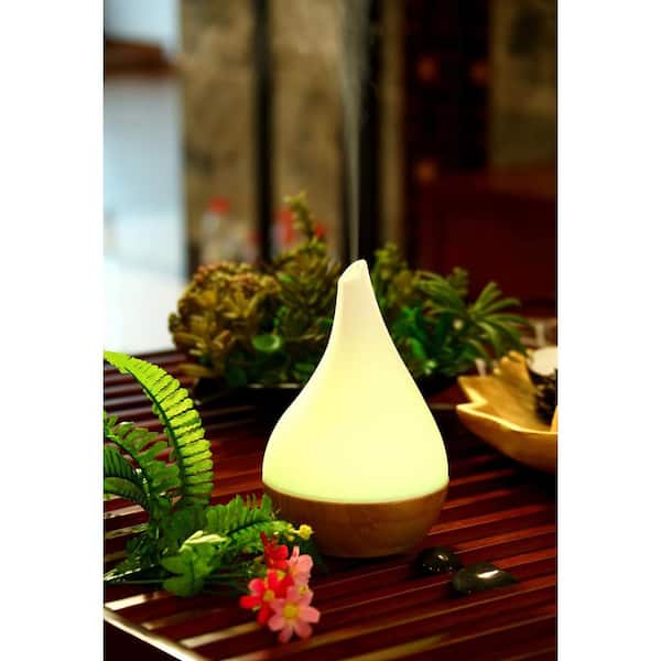SPT Ultrasonic Aroma Diffuser/Humidifier with Bamboo Base (Droplet)