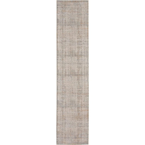 Nourison Lynx Ivory Multicolor 2 ft. x 10 ft. All-over design Transitional Runner Area Rug
