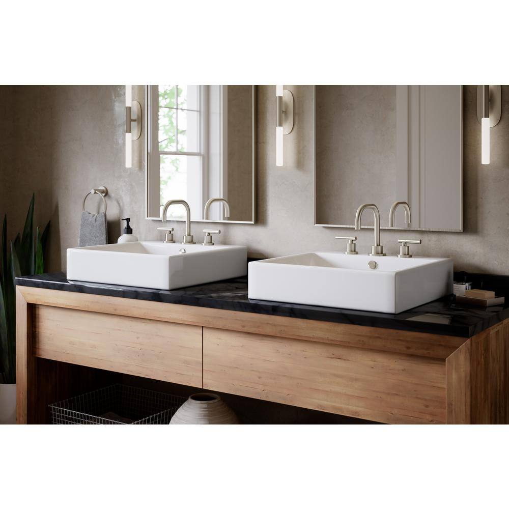Dia Satin Nickel Widespread Two-Handle Bathroom Faucet