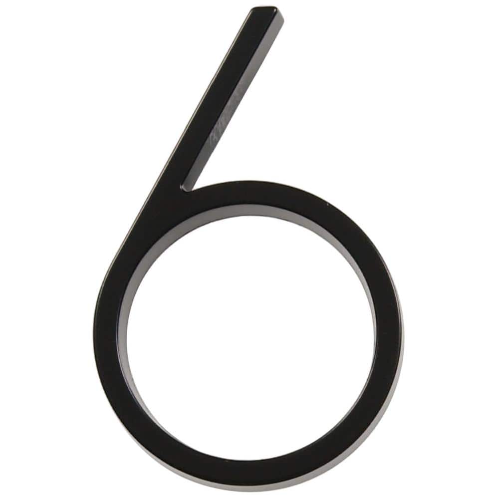 5 in. Black Modern Floating or Flush Metal House Number 6 price history on PriceWatchPro