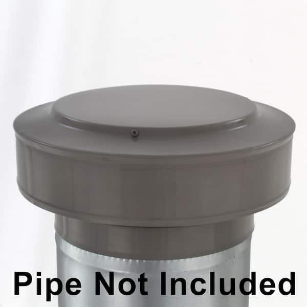 Active Ventilation 8 in. D Aluminum Vent Pipe Cap in Weatherwood