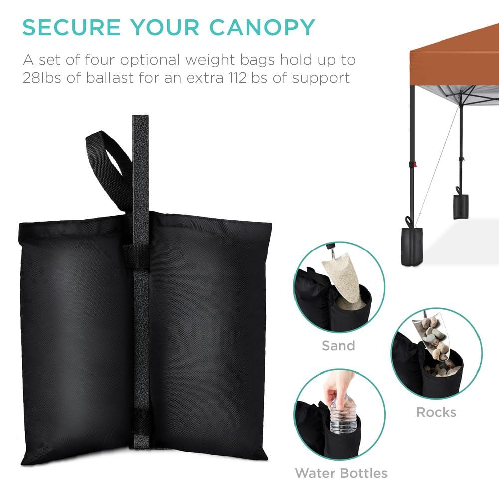 Rust 10x10ft Easy Setup Pop Up Canopy with Wheeled Case