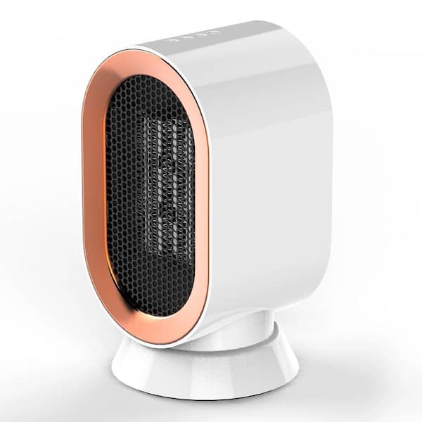 1200W Oscillating Electric Space Heater Furnace with 2 Modes 3S Fast Heating Tip-over Overheat Protection, Ivory White