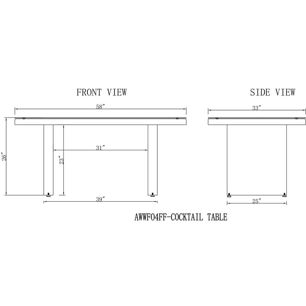 Asti Gray All-Weather Wicker Outdoor Cocktail Table